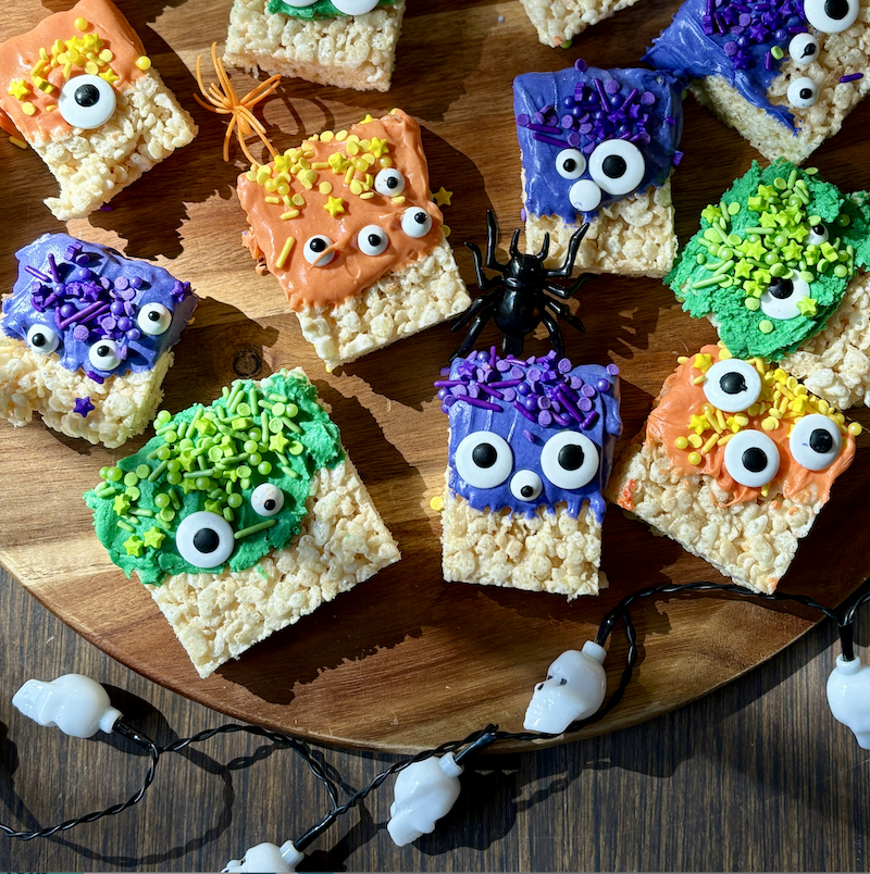 Spooky Crispy Rice Monster Treats